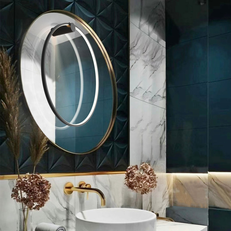 Kinkiet Mirror L czarny IP44 LED CCT